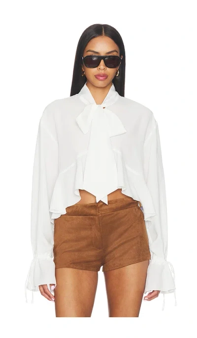 More To Come Hope Tie Front Blouse In Ivory