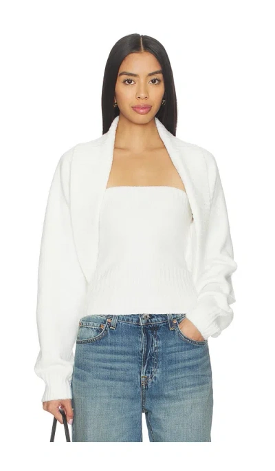 More To Come Huntah Cardigan Set In White