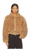 More To Come Indira Teddy Jacket In Brown