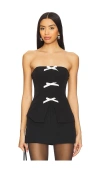 More To Come Ines Strapless Top In Black