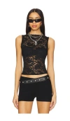 More To Come Iris Lace Top In 黑色