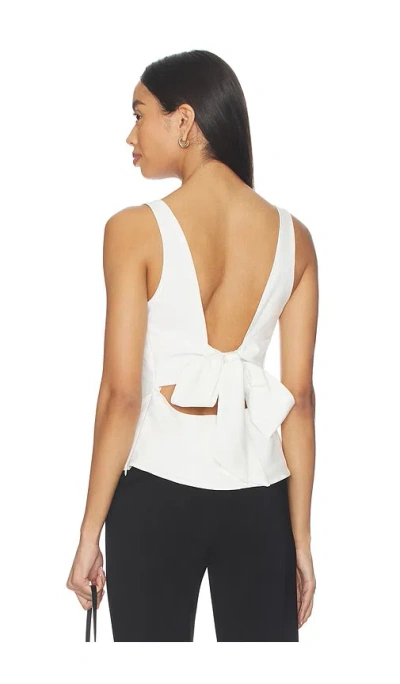 More To Come Jaden Tie Top In White