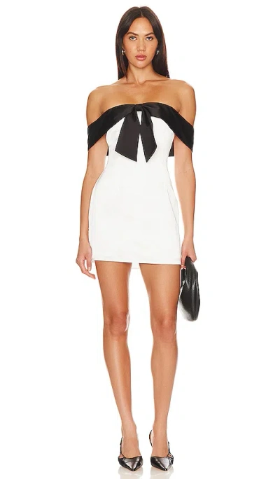 More To Come Jewel Mini Dress In Black,white