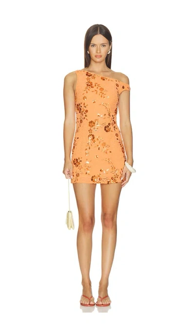 More To Come Josefina Mini Dress In Orange
