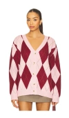 More To Come Josie Argyle Cardigan In Pink