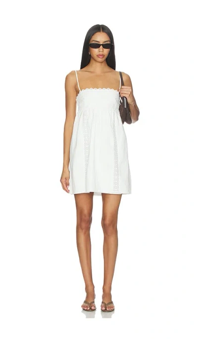 More To Come Julie Babydoll Mini Dress In White