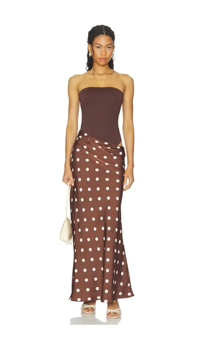 More To Come Kaecie Maxi Dress In Brown