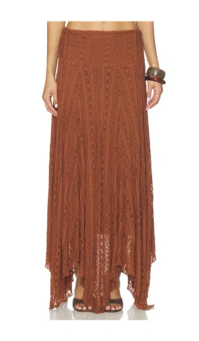 More To Come Karina Maxi Skirt In Brown