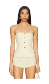 More To Come Karsi Strapless Top In Yellow