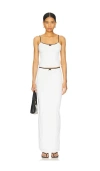 More To Come Koral Maxi Skirt Set In 白色