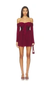 More To Come Kristiana Mini Dress In Burgundy
