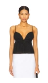 More To Come Krystal Baby Doll Top In Black