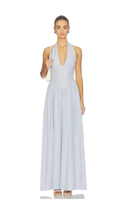 More To Come Leeaster Halter Maxi Dress In Blue