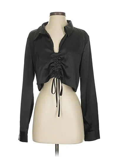 Pre-owned More To Come Long Sleeve Blouse In Black