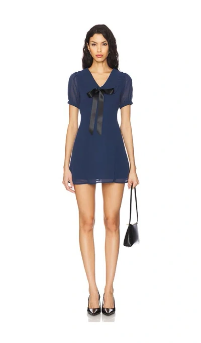 More To Come Louisa Mini Dress In Navy