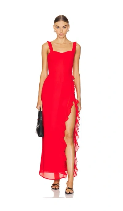 More To Come Lucille Maxi Dress In 红色