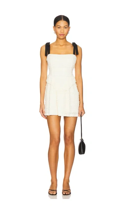 More To Come Margo Tie Strap Mini Dress In White