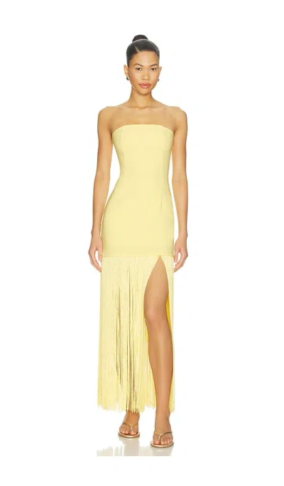 More To Come Marissa Fringe Dress In Yellow