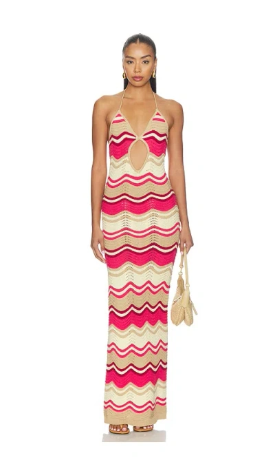 More To Come Marita Halter Maxi Dress In Multi
