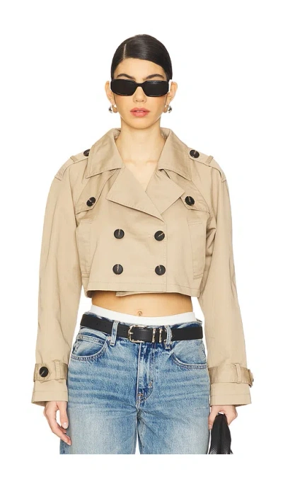 More To Come Marja Cropped Trench In 米色
