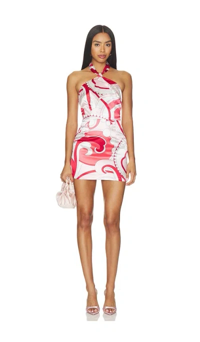 More To Come Martine Halter Mini Dress In Multi