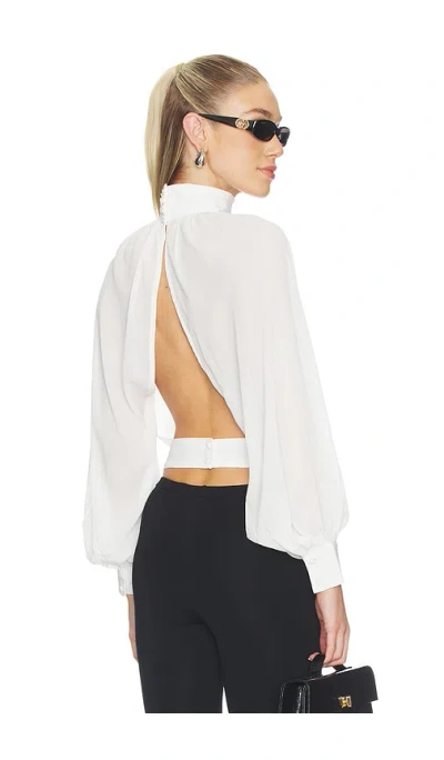 More To Come Merilee Open Back Top In White