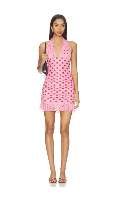 More To Come Micha Halter Mini Dress In Animal Print