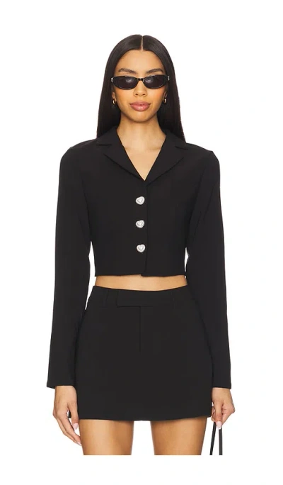 More To Come Miley Crop Blazer In 黑色