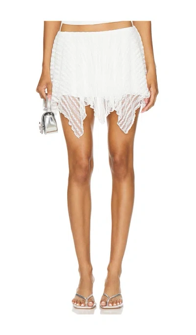 More To Come Mina Mini Skirt In 白色