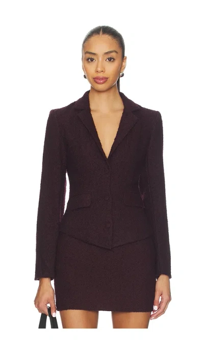 More To Come Nalia Blazer In Burgundy