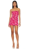 More To Come Natalie Strapless Mini Dress In Pink