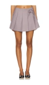 More To Come Nerissa Mini Skirt In Gray