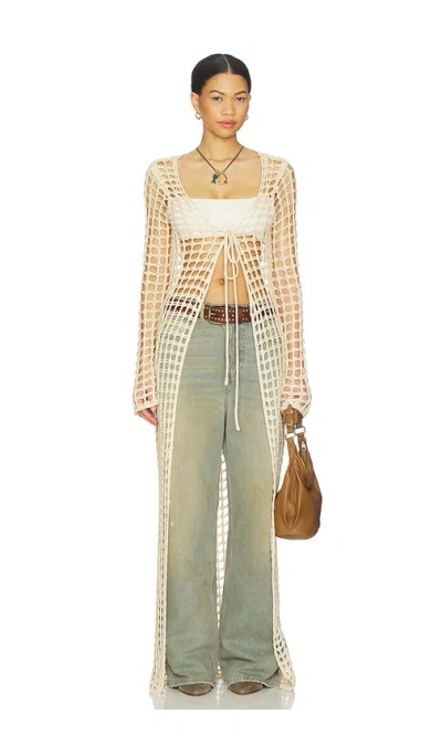 More To Come Nicola Maxi Cardigan In White