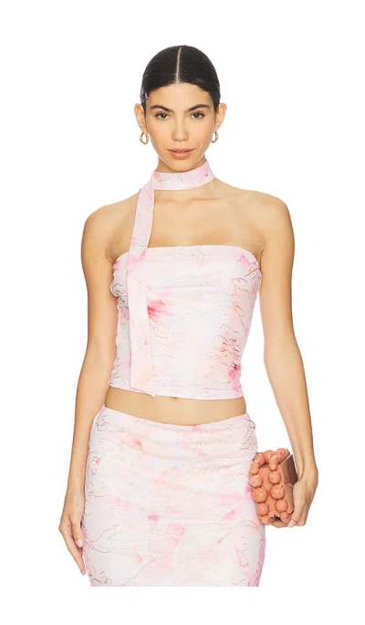 More To Come Nina Strapless Top In Pink