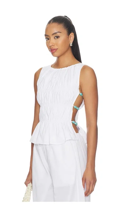 More To Come Nisha Top In White