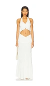 More To Come Noelle Maxi Skirt Set In White