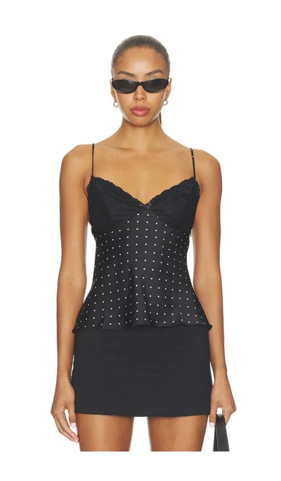 More To Come Oaklan Top In Black & White Dot