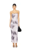 More To Come Oksana Gown In Grey