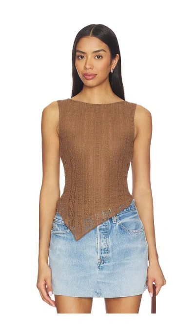 More To Come Palima Top In Brown