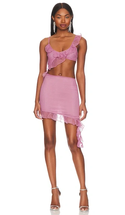 More To Come Payton Ruffle Dress In Lavender