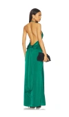 More To Come Piper Bow Back Gown In Green