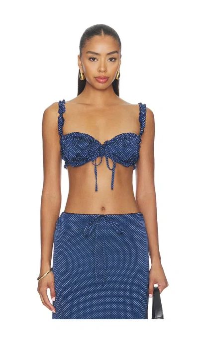More To Come Reese Bra Top In Blue