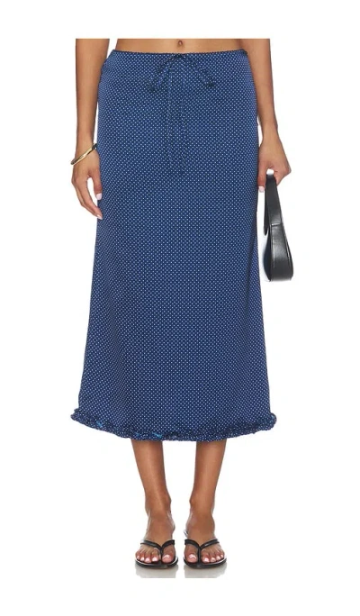 More To Come Reese Maxi Skirt In Blue