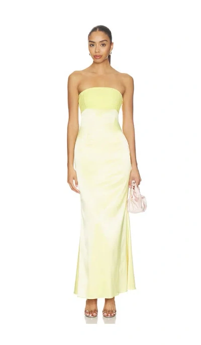 More To Come Renata Strapless Gown In Yellow