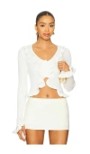 More To Come Renee Cardigan Top In White