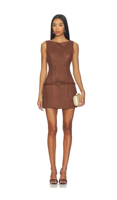 More To Come Rileigh Mini Dress In Brown