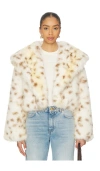 More To Come Rockie Faux Fur Jacket In White