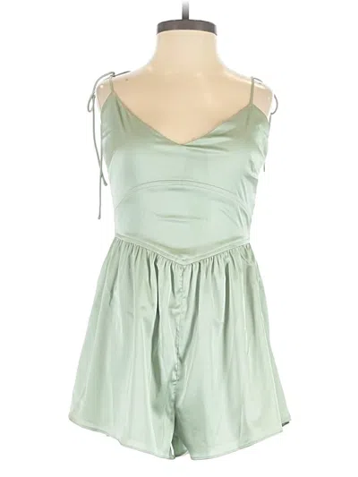 Pre-owned More To Come Romper In Green