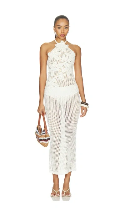 More To Come Rooney Crochet Maxi Dress In White
