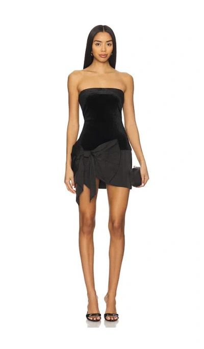 More To Come Rosie Velvet Dress In Black
